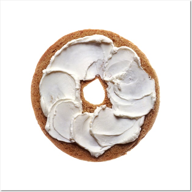 Bagel with Cream Cheese Wall Art by Bravuramedia